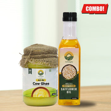 A2 Gir Cow Ghee 500ML + Safflower Oil 500ML | COMBO