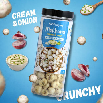 Makhana Cream & Onion | Roasted In Olive Oil | 65g