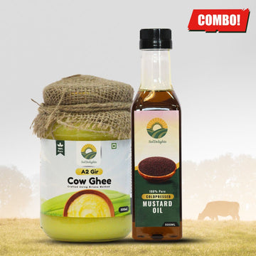 A2 Gir Cow Ghee 500ML + Mustard Oil 500ML | COMBO