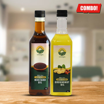 Groundnut + Mustard Oil | COMBO | 1L Each