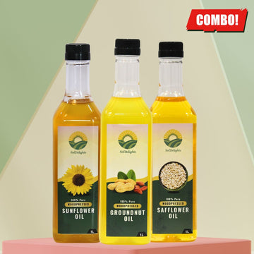 Groundnut + Sunflower + Safflower Oil | COMBO | 1L Each