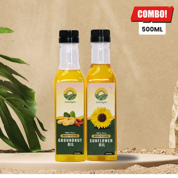 Groundnut + Sunflower Oil | COMBO | 500ml Each
