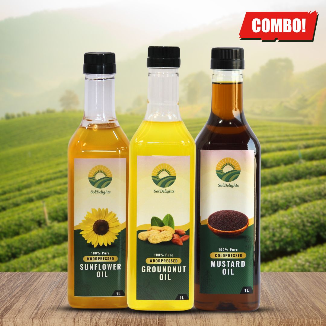 Groundnut + Sunflower + Mustard | COMBO | 1L Each